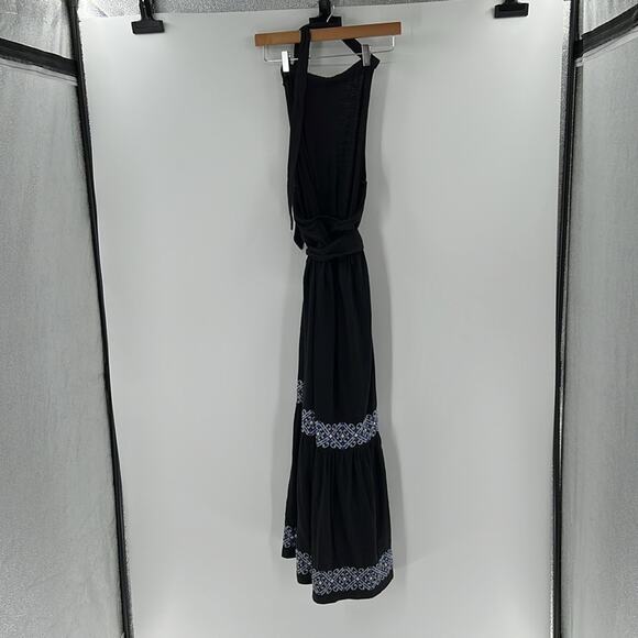 Boden Embroidered Maxi Halter Dress - Black/Blue - 10P - New with tags - Picture 7 of 8